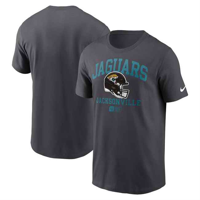 Men's Jacksonville Jaguars Anthracite Helmet Essential T-Shirt